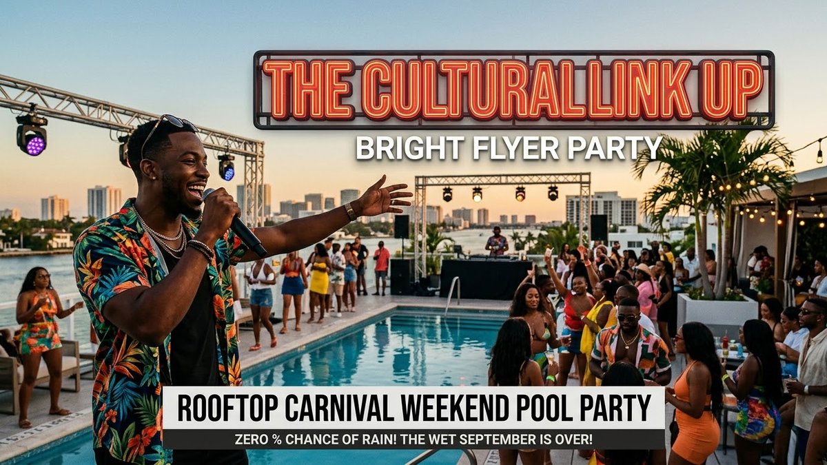 Cultural Link Up Rooftop Carnival Weekend Pool Party event flyer