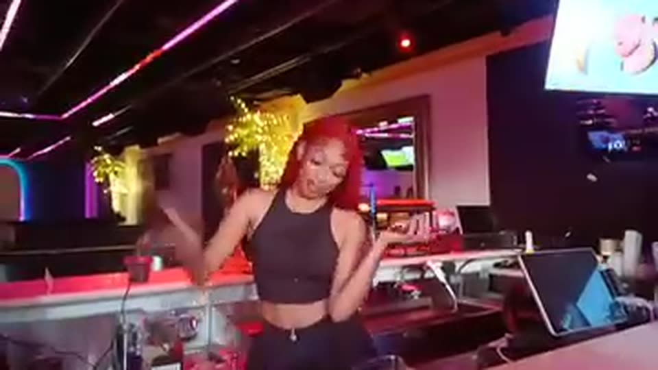 Neon lighting over the bar at the former Ghost Bar Hollywood, now Privé 954