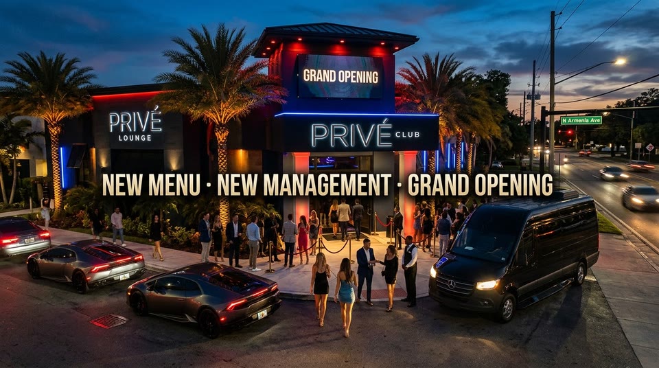 Privé 954 grand opening artwork: new menu and new management at the former Ghost Bar Hollywood location